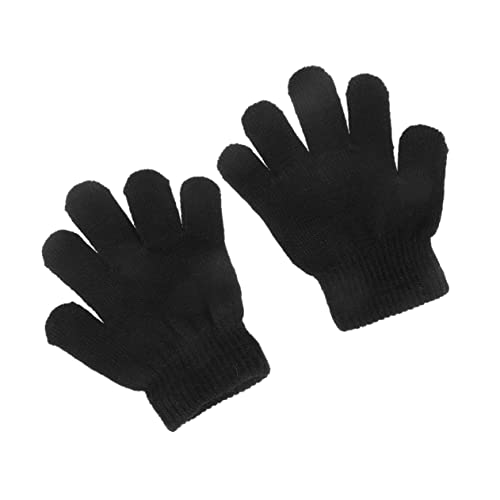 GALPADA Cotton Winter Gloves for Boys and Girls Knitted Mittens Ribbed Cuffs Boys Girls Hand Accessories