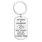 Grandma Gifts From Grandson Grandma to Grandson Gifts Grandmother Keychain Grandson Keychain Best Fr