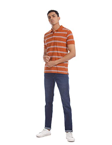 Image of Ruggers Men's Striped Slim fit T-Shirt (281531683 Rust S HS