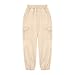 Girls Cargo Pants 2025 Fashion Cotton Twill Sweatpants Straight Leg Workout Hiking Pants Unisex Kids Outdoor Joggers Beige