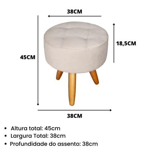 Puff decorativo redondo moderno resistente (Rose)