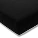 Produktbild Estella Topper-Spannbetttuch Zwirnjersey | Schwarz | 180-200x200 cm | passend für Topperhöhen von 7-10 cm | trocknerfest und bügelfrei | 97% Baumwolle 3% Elastan