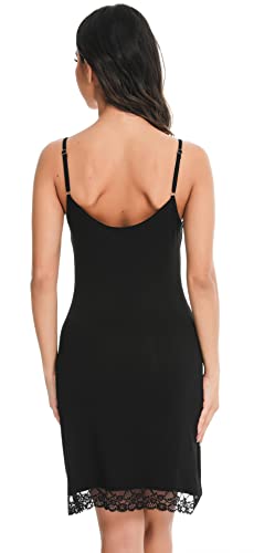 Lovasy-Nuisette-Femme-Sexy-Dentelle-Chemise-de-Nuit-Bretelles-Reglables-Robe-De-Nuit-Col-V-Babydoll