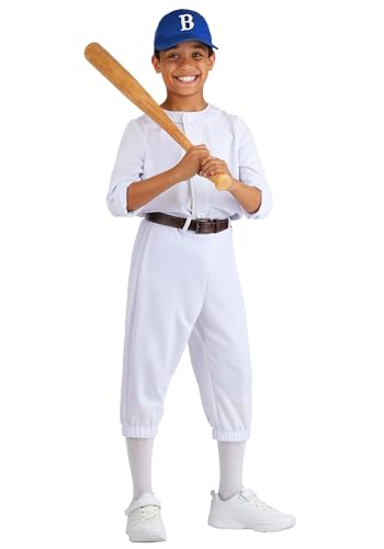 Disfraz clásico de béisbol para niños con camisa, pantalón y gorra miniatura 2
