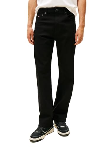 Tommy Jeans Men's Regular Straight Jeans, Denim Black 38x30
