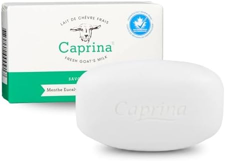 Caprina Eucalyptus Mint Goat's Milk Bar Soap, Moisturizing, 5 oz (1-Pack)