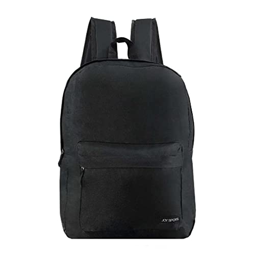 24 Pack - 17" Wholesale Classic Bulk Backpacks - In Black-Wholesale Case of 24 Bookbags