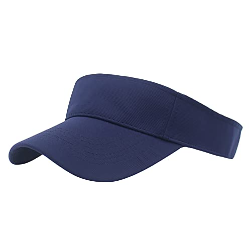 Gorra de visera de playa para mujer, gorra de sol ajustable para mujer, gorra azul, marine, talla única