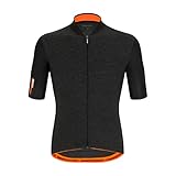  Santini Colore Puro Kurzarm-Trikot Herren schwarz