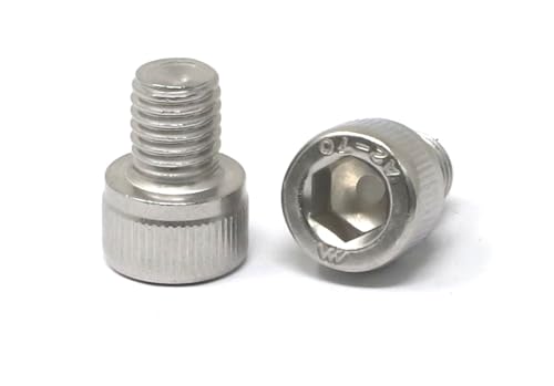Image of iexcell 10 Pcs M10 x 12mm Thread Pitch 1.5 mm Stainless Steel 304 Hex Socket Head Cap Screws Bolts Kit