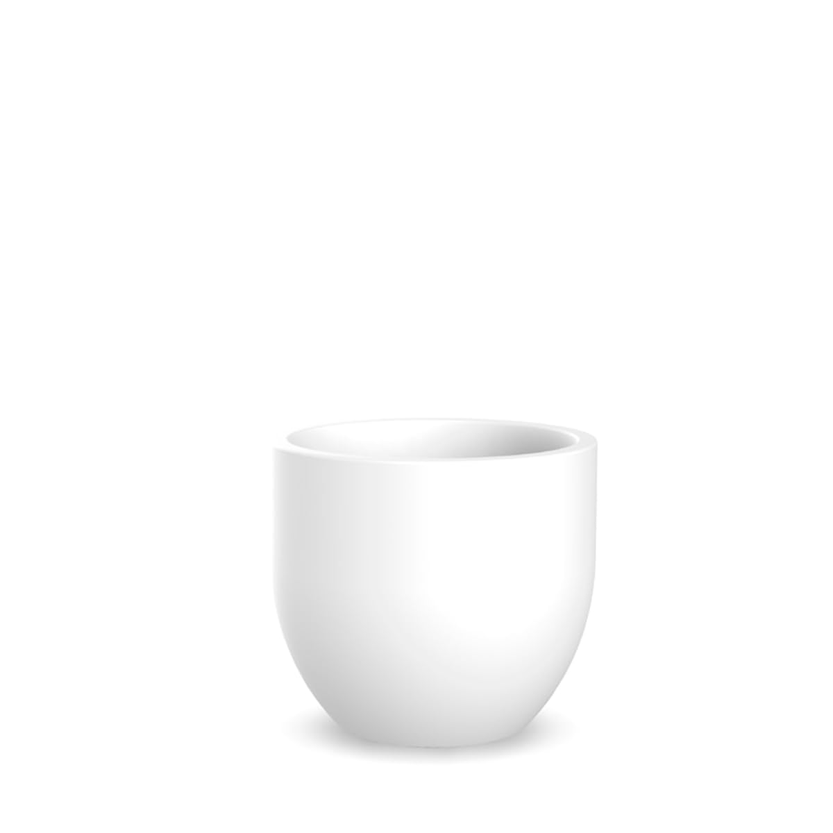 newgarden Macetero Redondo Azalea Decorativo para Interior y Exterior. Muy Resistente a los Rayos UV. Maceta Grande para Flores y Plantas Hecho Polietileno en España (ø30x25 cm, Blanco)