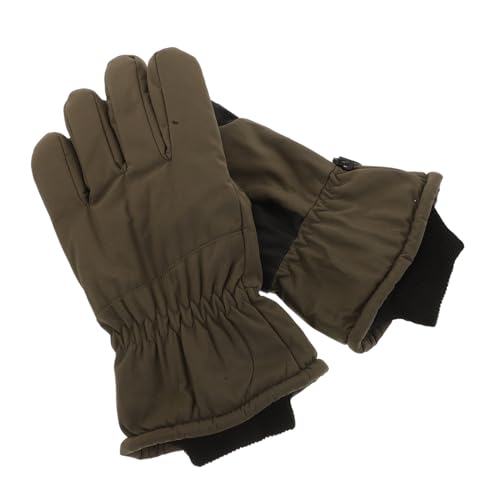 Beavorty 1 Pair Winter Touchscreen Gloves for Men and Women Warm Fleece Lined Thermal Gloves for Skiing Hiking and Outdoor Work Olive Green Nonslip Grip