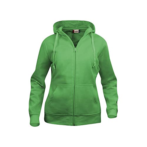 Image of CliQue Women's Ladies Basic Full Zip Hoody Hoodie, Green (Apple Green ), M UK