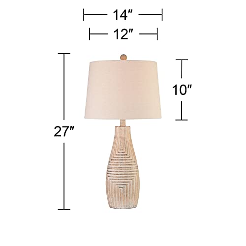 John Timberland Chico Light Wood Modern Southwest Rustic Table Lamps Set Of 2 #TOP3