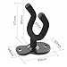 BORGBAR Guitar Hook, Guitar Wall Mount Hanger 2 Pack, 4 Picks (Colors Random) + 1 Pick Bag, Fits All Size Guitars, Universal Hook