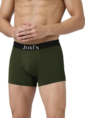 Image of Joxi's Men's Comfortable Cotton Blend Trunks Pack of 3 | Soft Stretch Material | Breathable Everyday Wear
