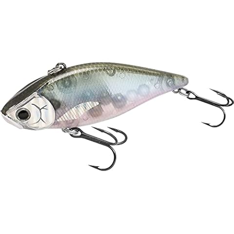 LUCKY CRAFT LV-500 Max ~Lucky Vibration Lipless Crank Action Tournament Winning Perfect Vibration Freshwater Lake Bass Fishing Champion Bait (283 Silver Cheek Ghost Minnow) Cover