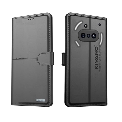 Image of Compatible with Nothing Phone (3a) 5G Flip Cover | Leather Finish | Inside Pockets & Inbuilt Stand | Shockproof Wallet Style Magnetic Closure Back Cover Case