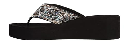 Yellow Box Women's Rosalie Wdge Sandal, Round Toe, 1.75 Inch Heel, 1 Inch Platform, Comfortable Flip-Flop2