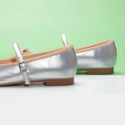 Image of C.Paravano Women's Mary Jane Flats | Square Toe Ballet Flats | Daily Wear Work Shoes | Dress Shoes with Adjustable Straps