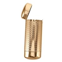 minkissy Étui À Lunettes Rigide Et Portable Étui De Sécurité Léger Et Fin Étui À Lunettes Compact Et Compact Boîtier En Métal Aluminium Doré