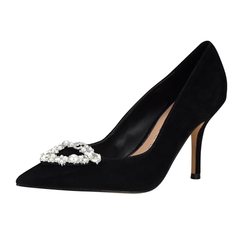 Guess Damen Prinsen Pump, Black Suede 001, 36.5 EU