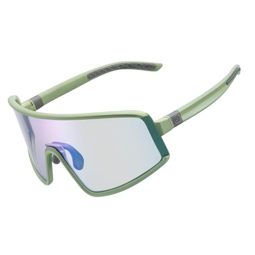 ロックブロス 調光サングラス スポーツサングラス UV400 防霧 自転車 ロードバイク スポーツ アイウェア 超軽量26g 登山 テニス 釣り 5秒変色 男女兼用 4色