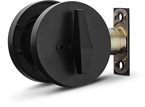 Berlin Modisch Entry Lever Door Handle And Single Cylinder Deadbolt Lock And Key Sleek Round Locking Lever Handle Set [Front Door Or Office] Right & Left Sided Doors Heavy Duty thumb #5