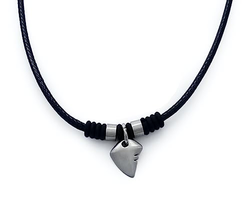 Aloha Collar de hombre con diente de tiburón de acero, idea regalo para hombre, T.U., Acero inoxidable, No aplicable