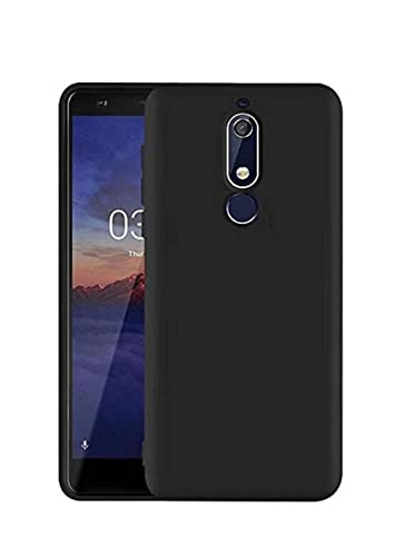 Image of Mobile Back Cover Case for Nokia 3.2 (Silicone Case|CameraProtection|Black SC1510)