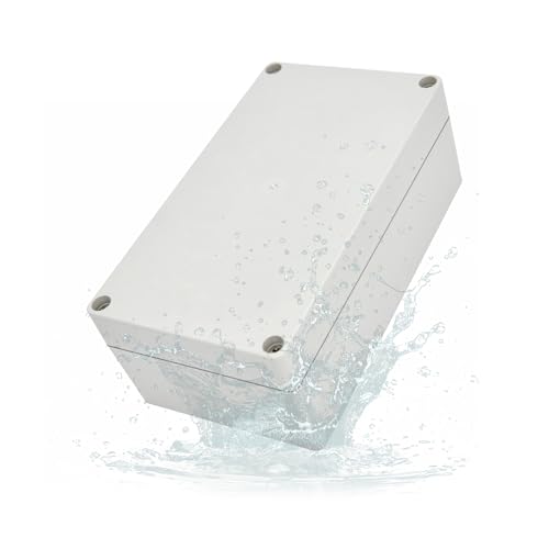 Plastic Junction Box, Nineleaf IP67 Plastic Electrical Project Case, Waterproof PVC Junction Box, Surface Mount Electrical Enclosure with Cover, 6.1x3.5x2.3Inch(157X88.5X60mm), White, 1 Pack