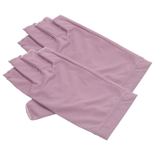 Veemoon 1 par Guantes de Manicura UV Protección Solar Guantes Antivaho Sin Dedos para Cuidado de Uñas para Manicura y Cuidado de Manos