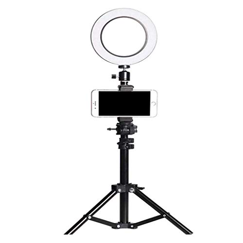 PNAWLLCF Treppiede Light, supporto del telefono for il Live Stream, trucco, dimmerabile Led Camera di bellezza Ringlight for la Fotografia compatibile
