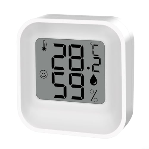 HpLive Mini thermomètre hygromètre numérique avec affichage LCD, température ± 1 °C et précision d'humidité de ± 3 %, pour intérieur, cuisine, salon, chambre d'enfant (blanc)