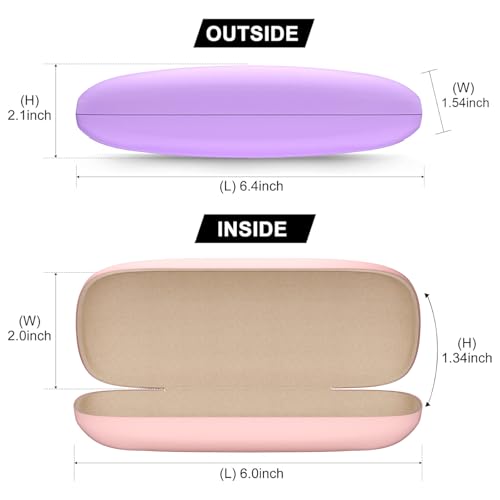 Image of Eyeglasses Case, Hard Shell Protective Case for Glasses, Unisex for Women Men