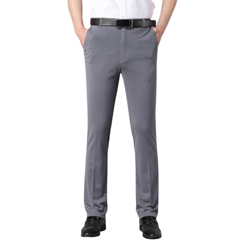 Mens Golf Pants Stretch Relaxed Fit Dress Pant Business Casual Flat Front Work Wear Lightweight with Pockets