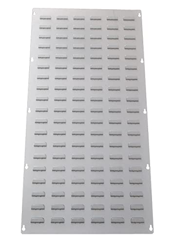 Rhino Tuff Bin Portrait Louvre Panel - 457mmw x 915mmh Galvanised Steel Storage Rack for Wall Mounting Plastic Parts Bins