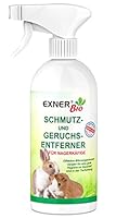 Exner Bio Geruchs- & Schmutzentferner für Nagerkäfige - Mit Mikroorganismen gegen KOT, Urin und Haustiergerüche 100% natürlich & schonend - 500 ml Sprühflasche