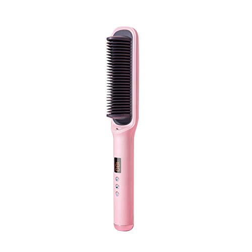 Peine alisador y rizador de cabello con tecnología iónica, cerámico, uso dual, ideal para viajes miniatura 1