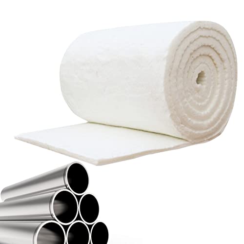 Yatlouba Manta Aislante Fibra Cerámica, Guja Silicato Aluminio, Manta Ignífuga Para Altas Temperaturas, Algodón Aislante Térmico, Manta Fibra Cerámica, Aislante Ignífuga De Algodón 1000mmx610mm