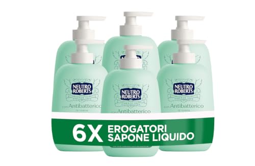Neutro Roberts, Sapone Liquido Antibatterico, 6 x 200 ml