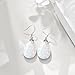 White Opal Dangle Earrings for Women 925 Sterling Silver Dangle Earrings Teardrop Opal Earrings for Women October Birthstone Opal Jewelry Mothers Day Gifts for Mom Valentines Christmas