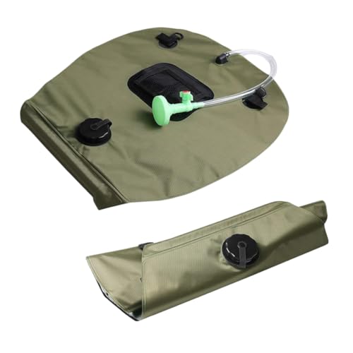 GARVALON Bolsa Ducha Camping con Ducha Portátil y Medidor Temperatura Bolsa Almacenamiento Agua Solar para Senderismo Playa Picnic Exterior