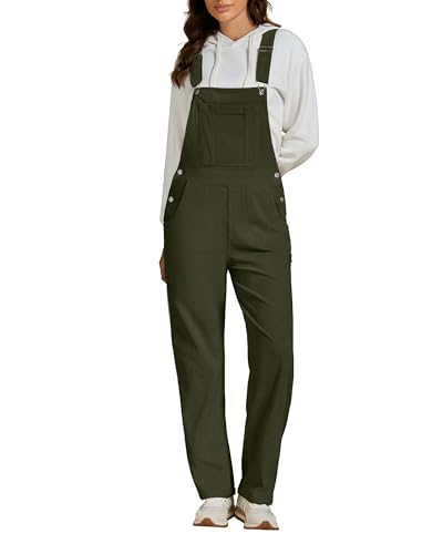 Luvamia Corduroy Overalls for Women - Loose Fit Casual Straight