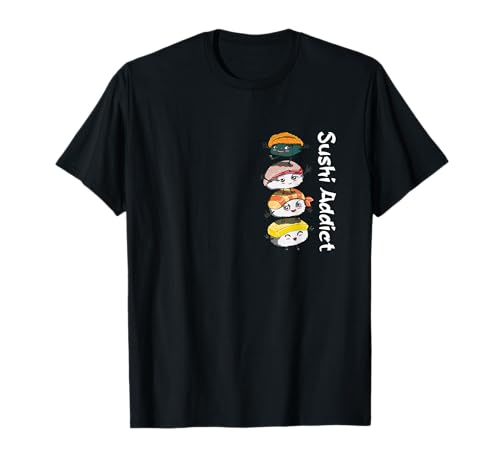 Divertido Amante De La Comida Japonesa Adicto Al Sushi Camiseta