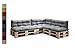 sunnypillow Palettenkissen 7er Set für Europaletten Indoor und Outdoor Palettenpolster Palettensofa Kissen mit schöner Steppung Auflage 120 x 80 viele Farben zur Auswahl Anthrazit