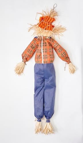 68" Stuffed Harvest Scarecrow,Sits or Hangs image 5