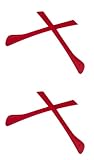 NicelyFit 2 Pairs Temple Ear Socks Replacement for Oakley Eyeglasses Airdrop OX8046 OX8065 OX8121 Traildrop OX8104 (Red)