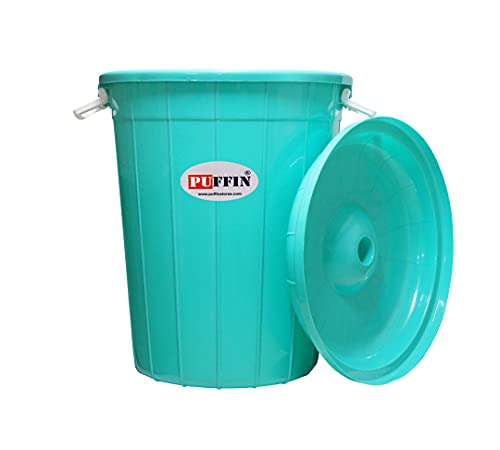 Image of PUFFIN Multipurpose Plastic Storage Bucket Drum 100 LTR with Lid Blue