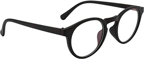 Round Selfie Clear Unisex Sunglasses (Black) - Pack of 1